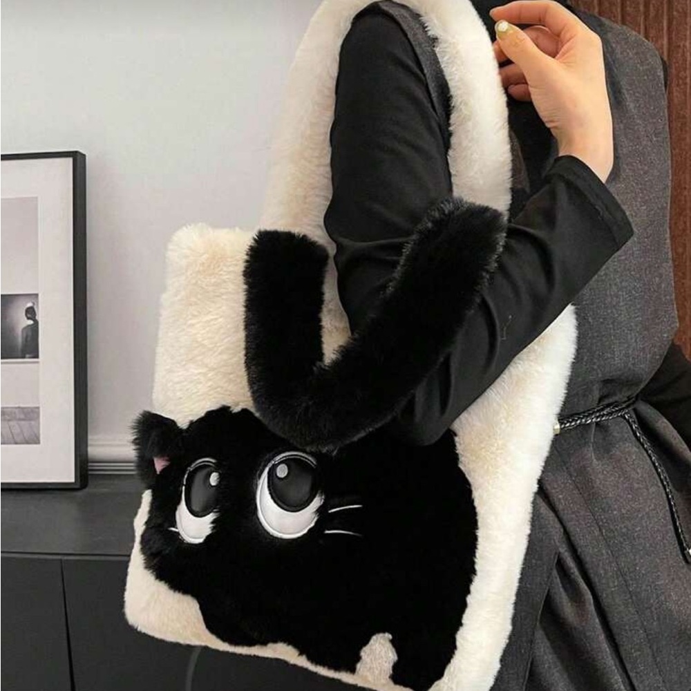 Black and White Cat Design Women Bag